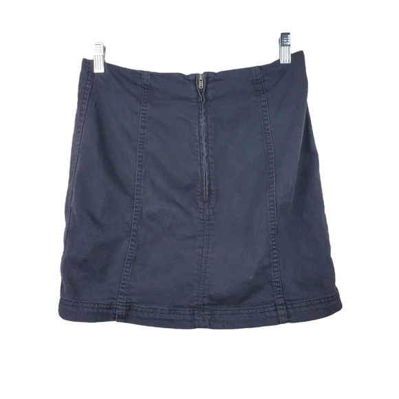 Free People Modern Femme Women's Size 10 Zip Up Mini Denim Skirt - Picture 4 of 6